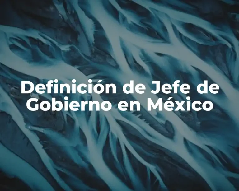 Definición de Jefe de Gobierno en México