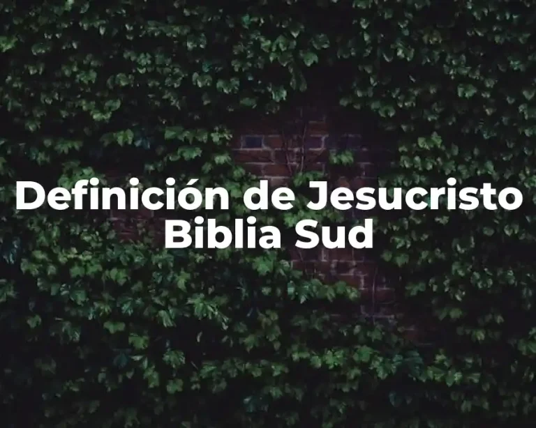 Definición de Jesucristo Biblia Sud
