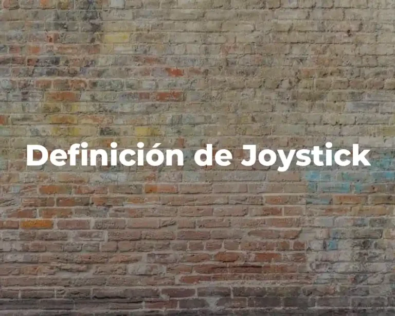 Definición de Joystick