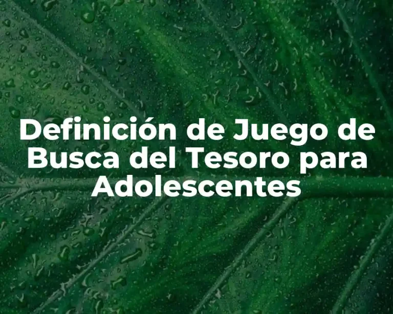 Definición de Juego de Busca del Tesoro para Adolescentes