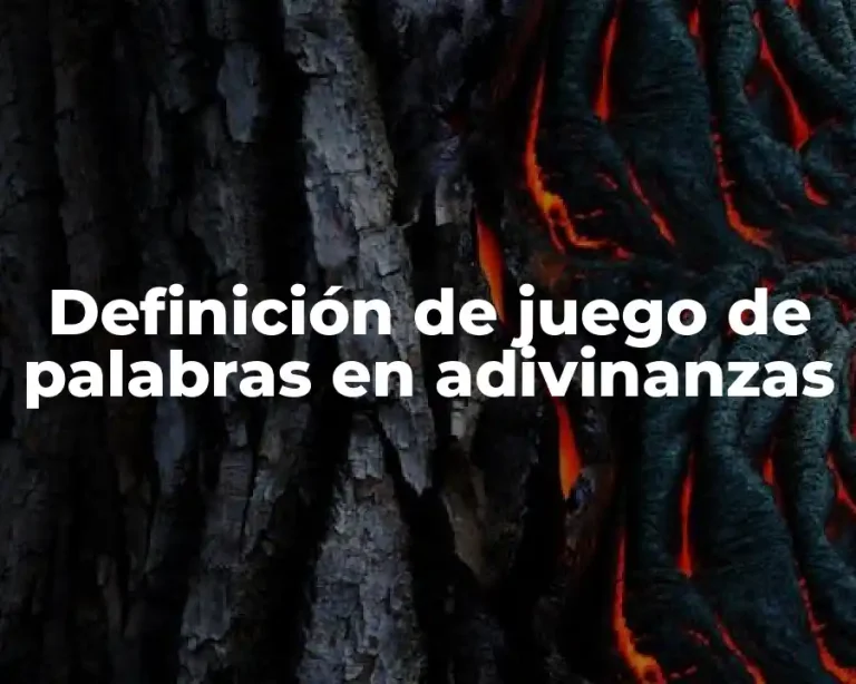 Definición de juego de palabras en adivinanzas