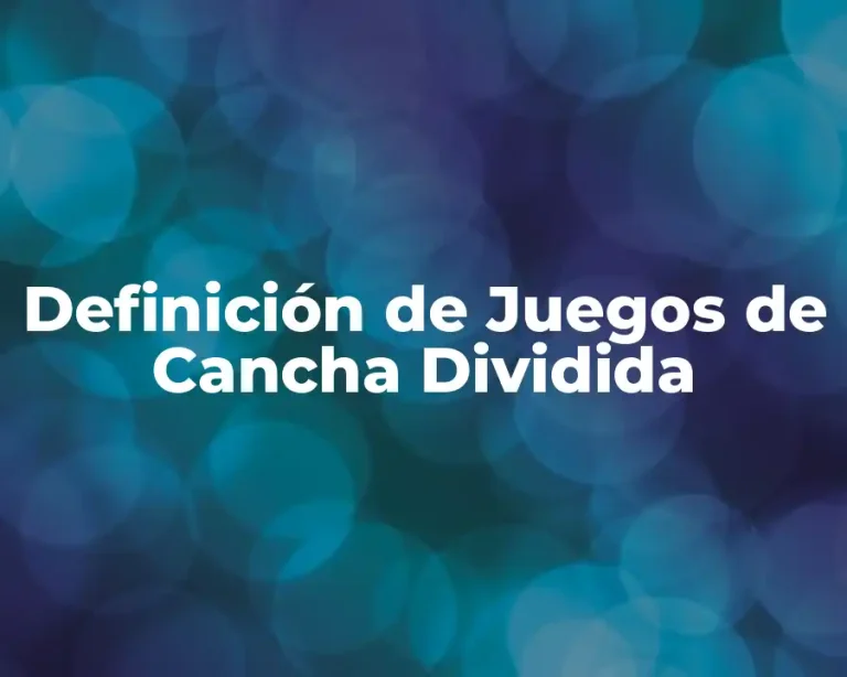 Definición de Juegos de Cancha Dividida