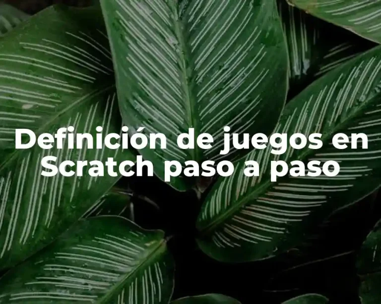 Definición de juegos en Scratch paso a paso