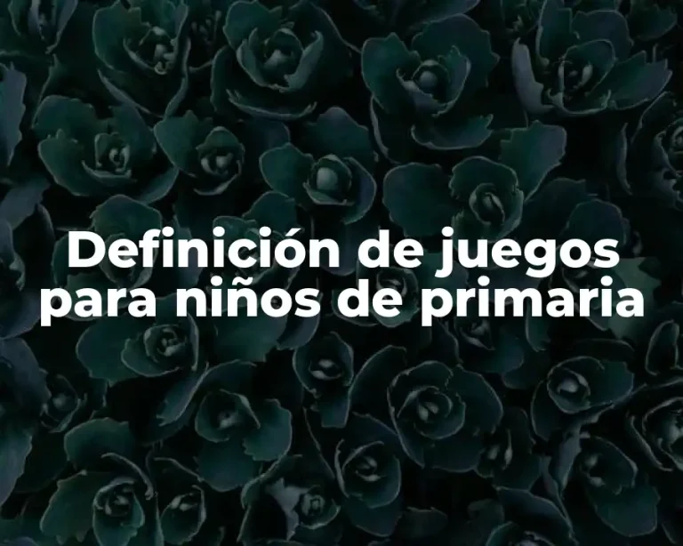 Definición de juegos para niños de primaria