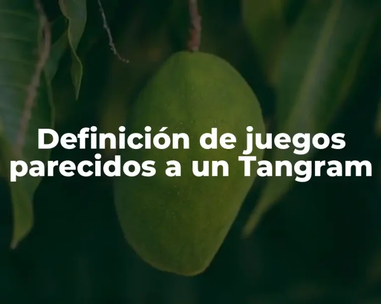 Definición de juegos parecidos a un Tangram