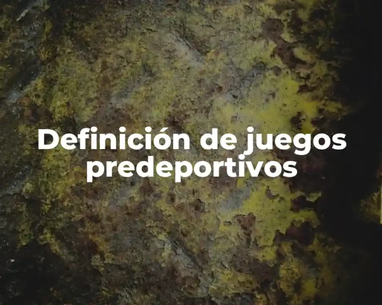 Definición de juegos predeportivos