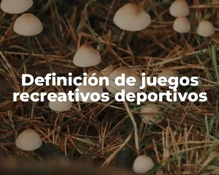 Definición de juegos recreativos deportivos