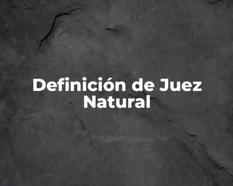 Definición de Juez Natural