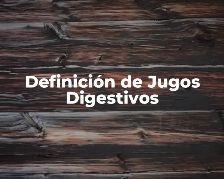 Definición de Jugos Digestivos