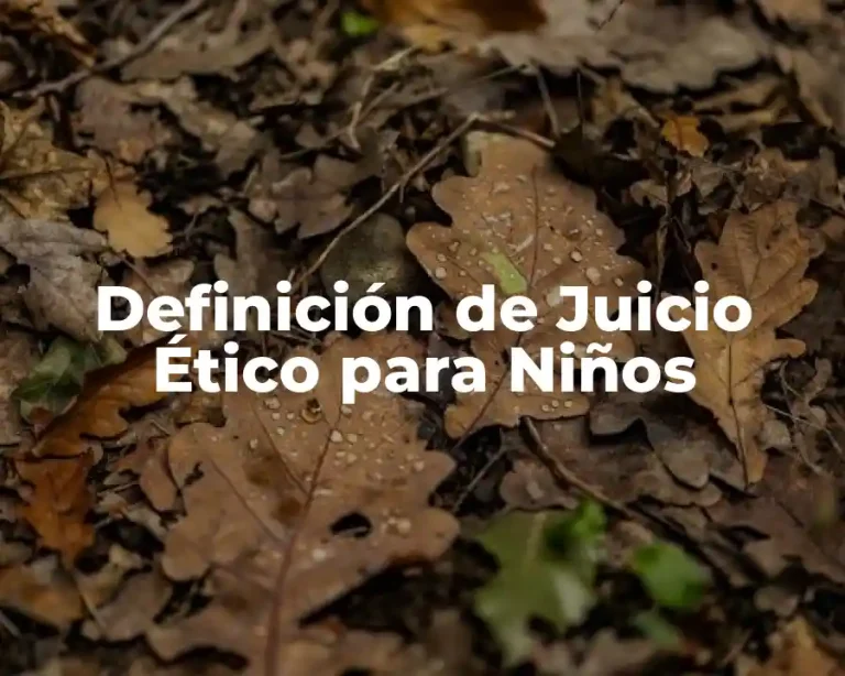 Definición de Juicio Ético para Niños
