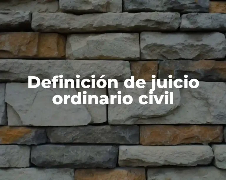 Definición de juicio ordinario civil