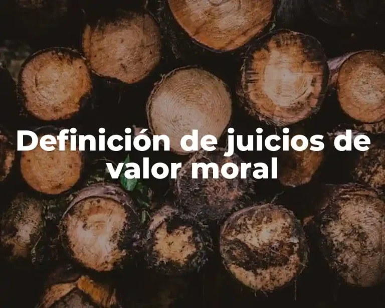 Definición de juicios de valor moral