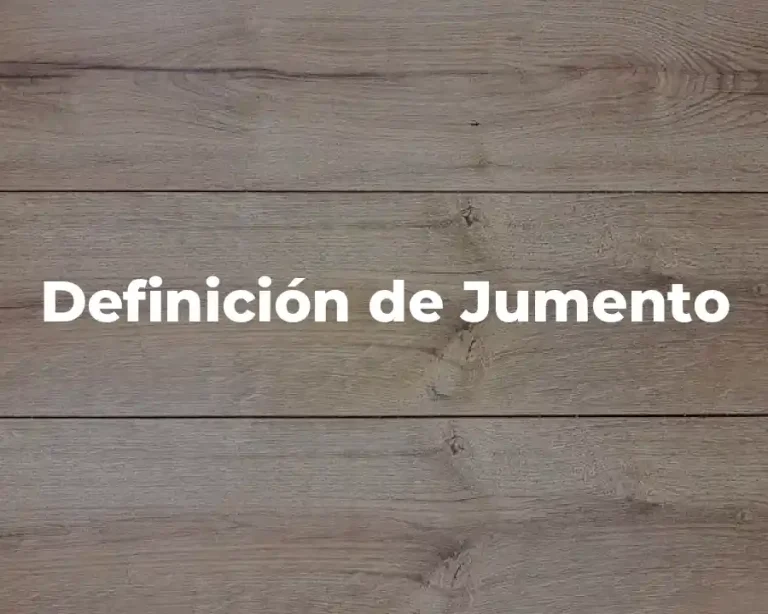 Definición de Jumento