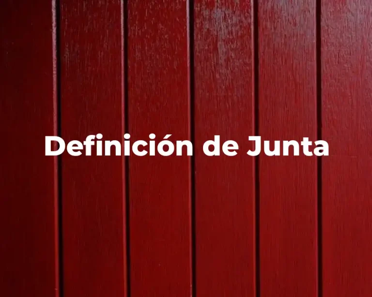 Definición de Junta