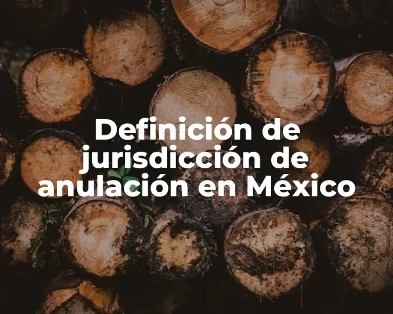 Definición de jurisdicción de anulación en México