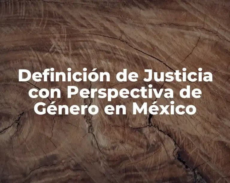 Definición de Justicia con Perspectiva de Género en México