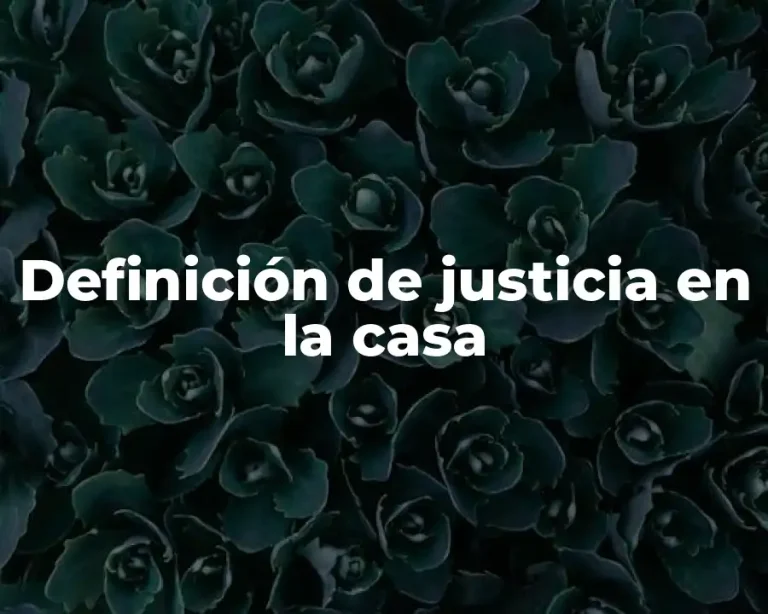 Definición de justicia en la casa