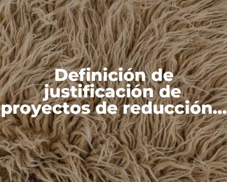 Definición de justificación de proyectos de reducción de alcoholismo