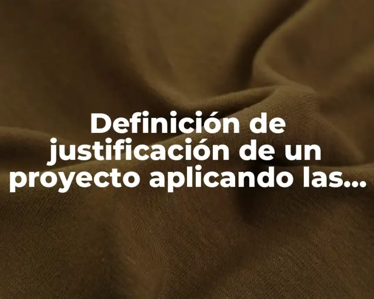 Definición de justificación de un proyecto aplicando las 5S