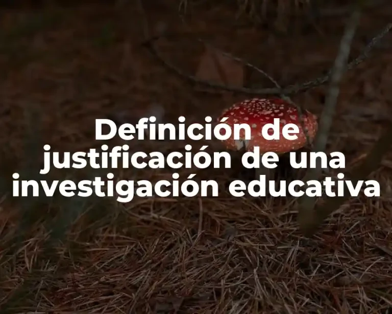 Definición de justificación de una investigación educativa