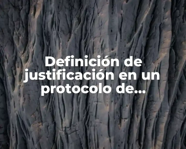 Definición de justificación en un protocolo de investigación