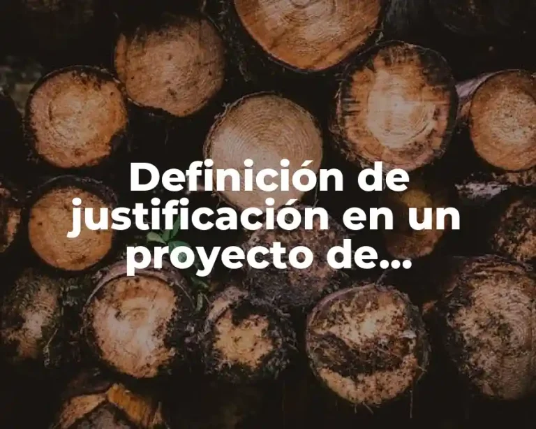 Definición de justificación en un proyecto de investigación