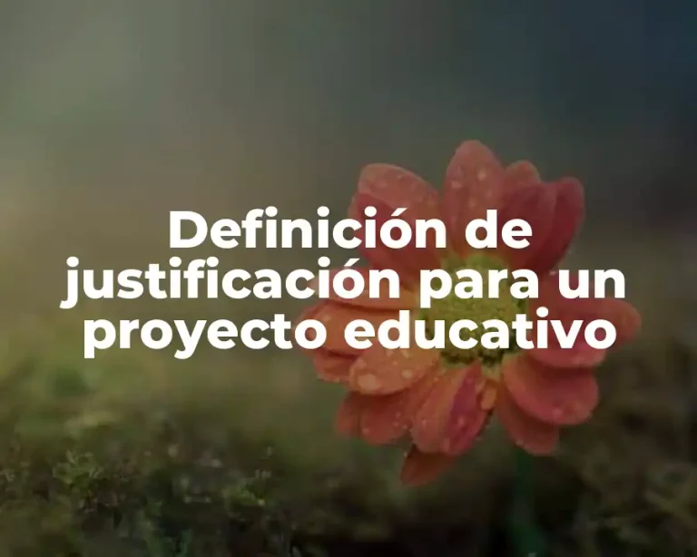Definición de justificación para un proyecto educativo