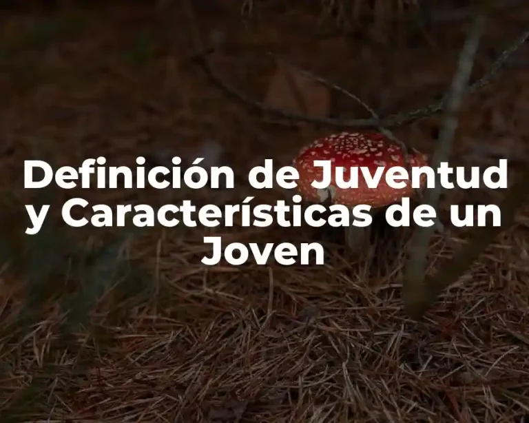 Definición de Juventud y Características de un Joven