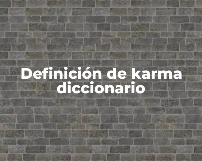 Definición de karma diccionario