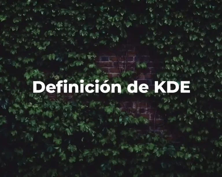Definición de KDE