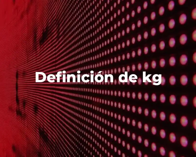 Definición de kg