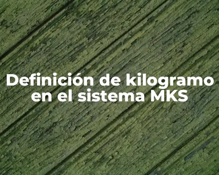 Definición de kilogramo en el sistema MKS