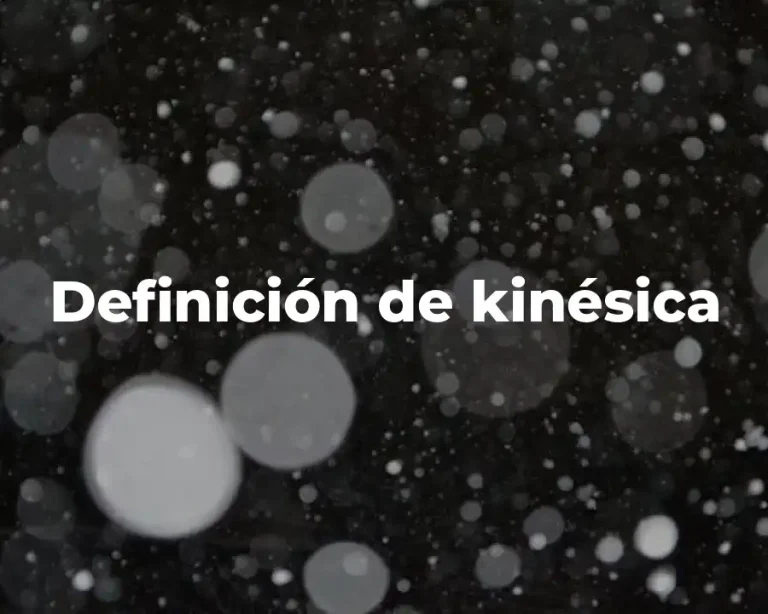 Definición de kinésica