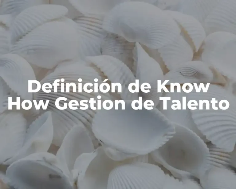 Definición de Know How Gestion de Talento