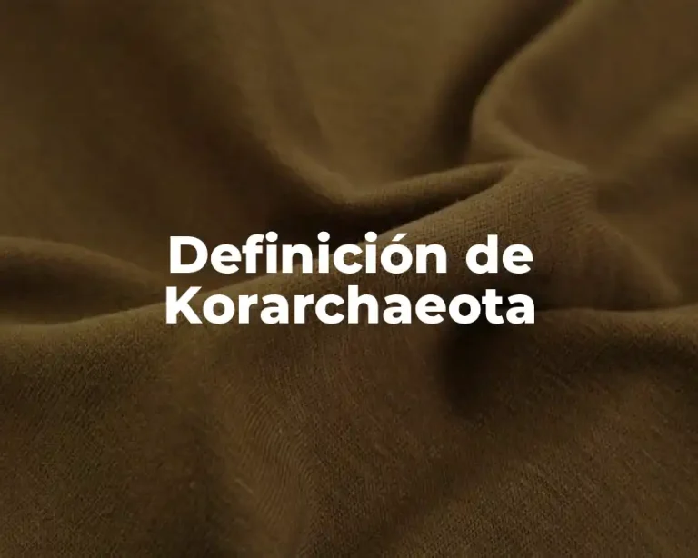 Definición de Korarchaeota