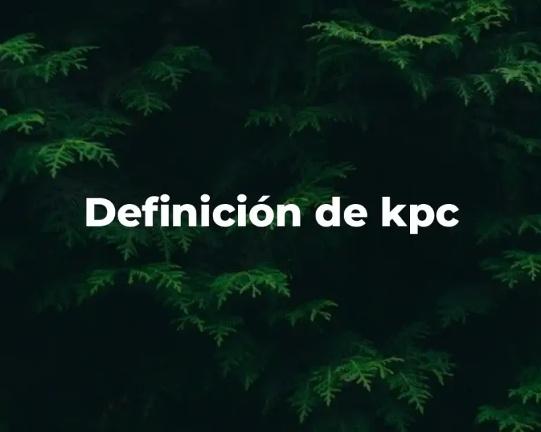 Definición de kpc