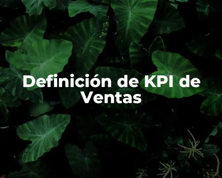 Definición de KPI de Ventas