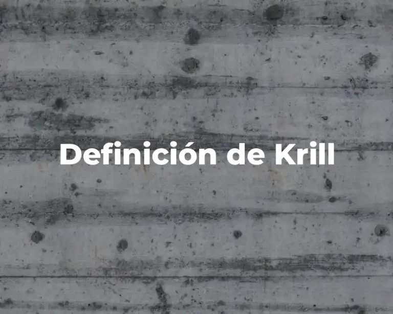 Definición de Krill