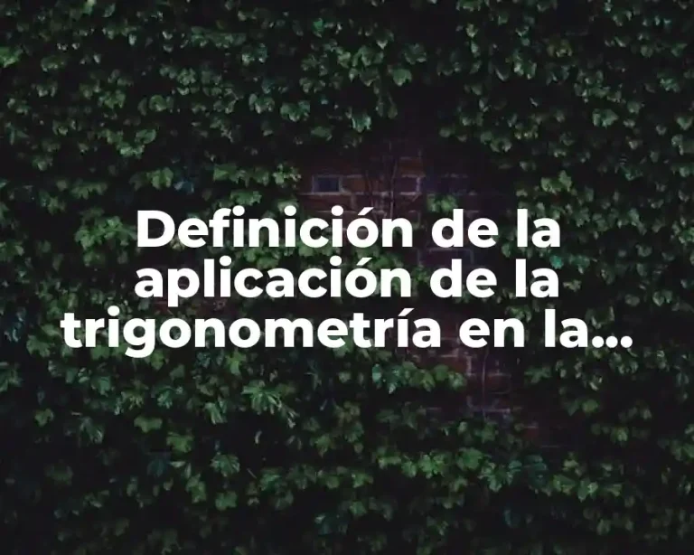 Definición de la aplicación de la trigonometría en la aeronáutica