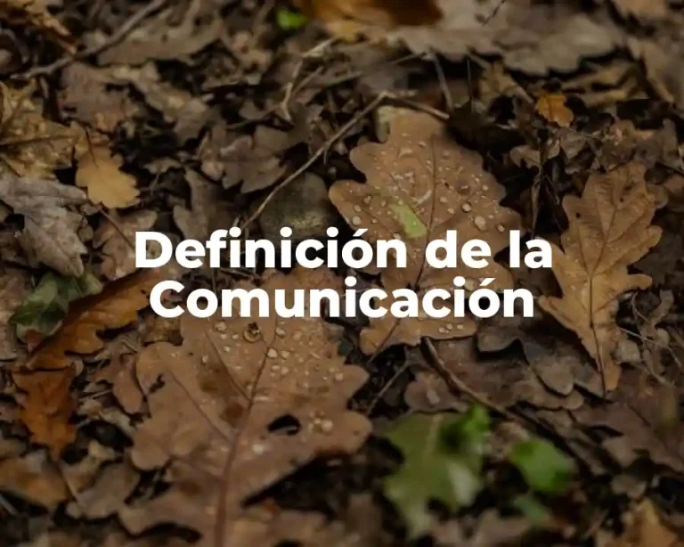 Definición de la Comunicación