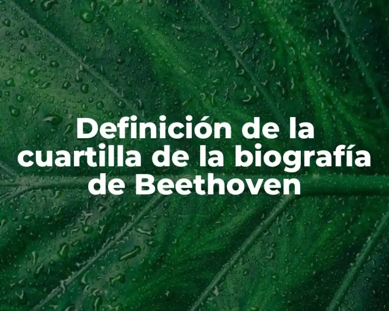 Definición de la cuartilla de la biografía de Beethoven