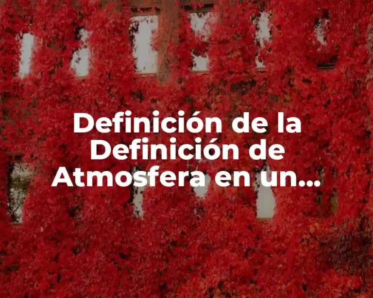 Definición de la Definición de Atmosfera en un Cuento