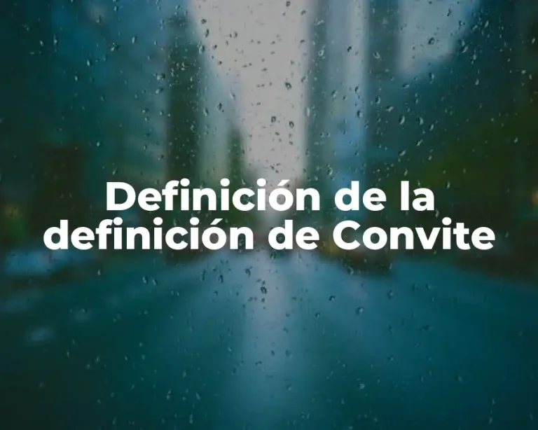 Definición de la definición de Convite