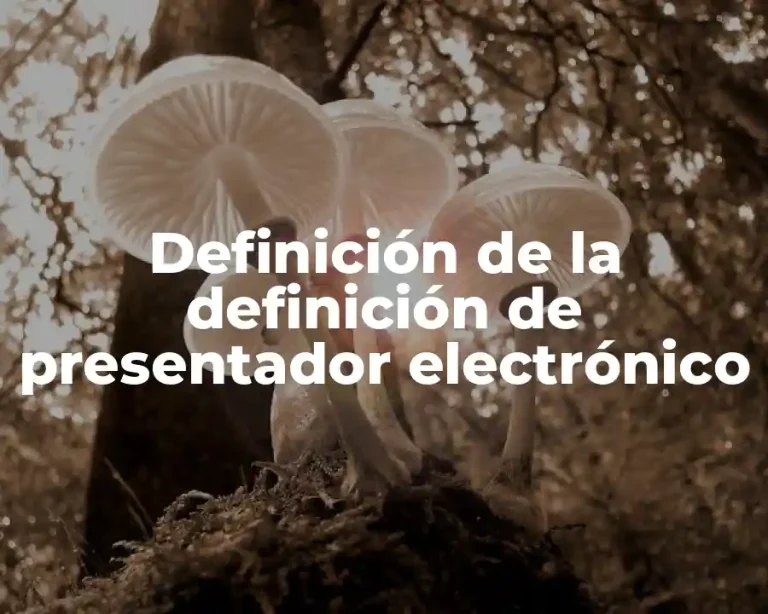 Definición de la definición de presentador electrónico
