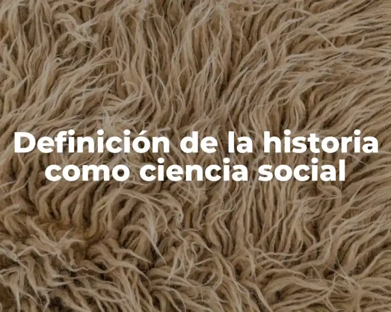 Definición de la historia como ciencia social