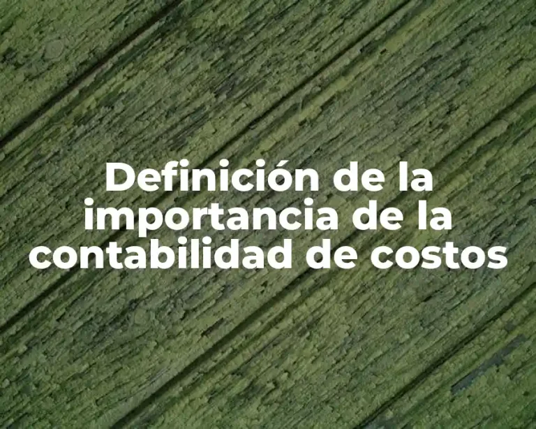 Definición de la importancia de la contabilidad de costos