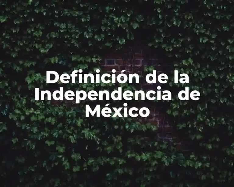 Definición de la Independencia de México