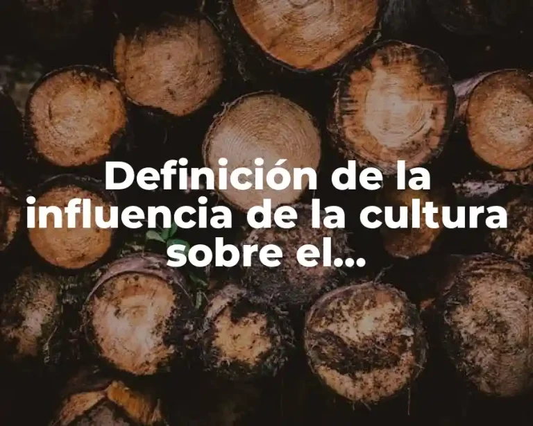Definición de la influencia de la cultura sobre el comportamiento