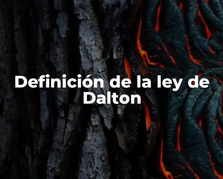 Definición de la ley de Dalton
