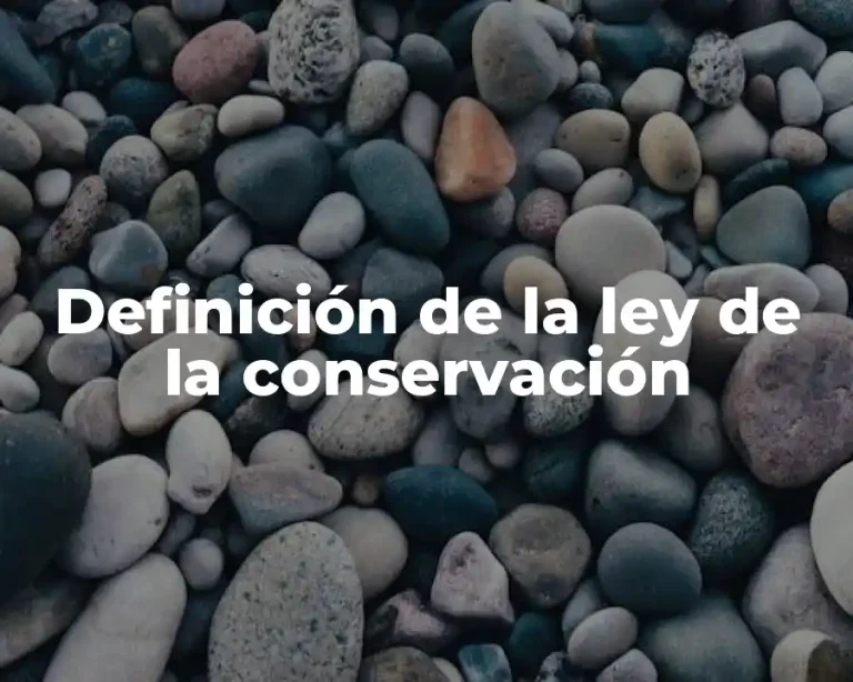 Definición de la ley de la conservación